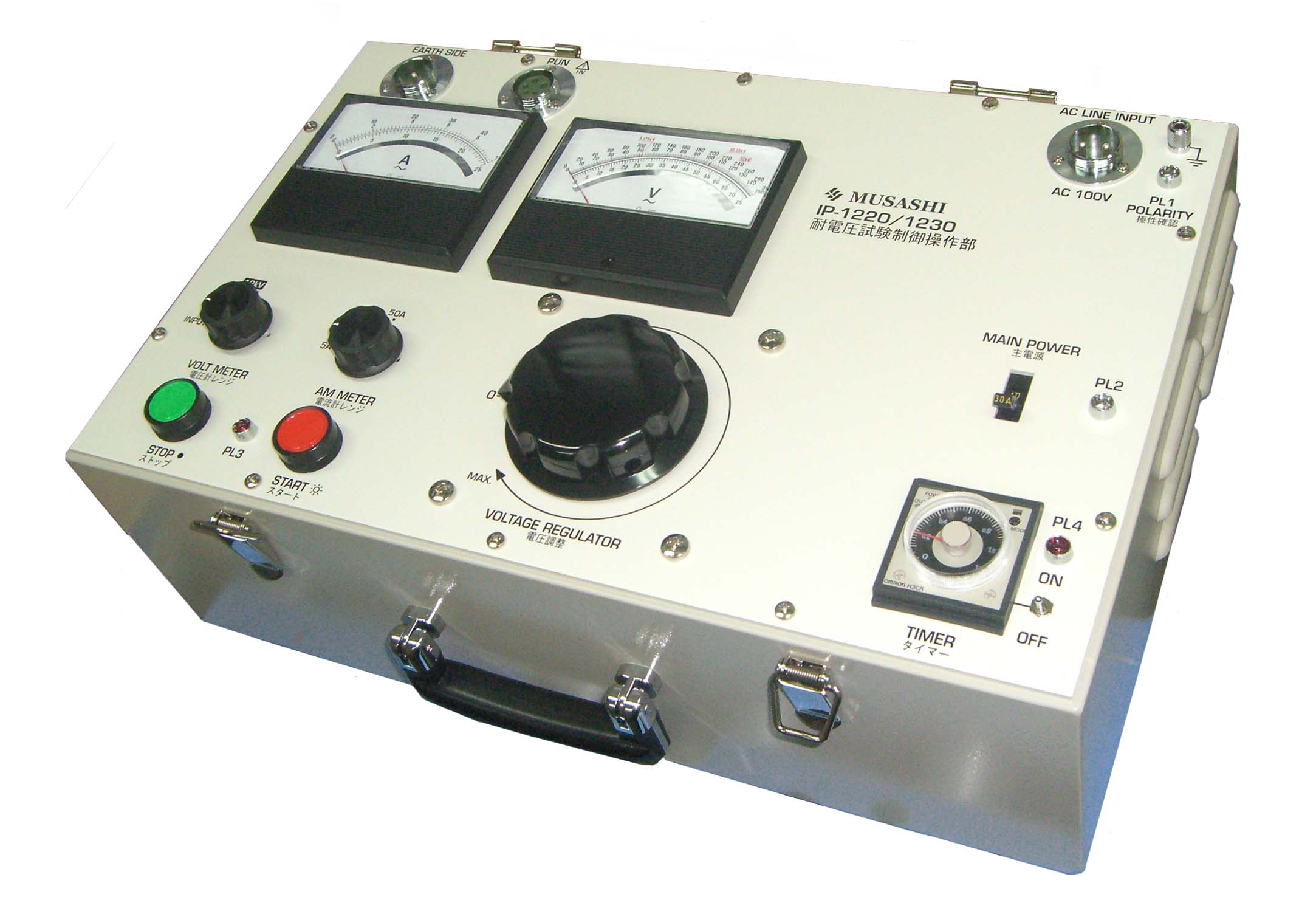 耐圧試験操作部　　　　　　　　　　　　　　　　　　　　　　　　　　　　　　　　　　　　　　　　　　　　　　　　　　　　　　　　　　　　　　　　　　　　　　　　　　　　　　　　　　　　　　　　　　　　　　　　 IP-1200シリーズ