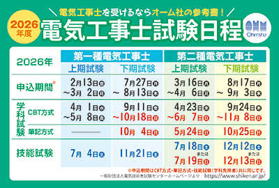 『2026年 電気工事士試験日程』